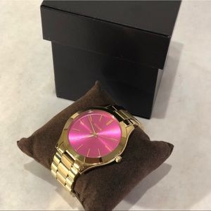 Pink face Michael Kors Watch w/extra links!